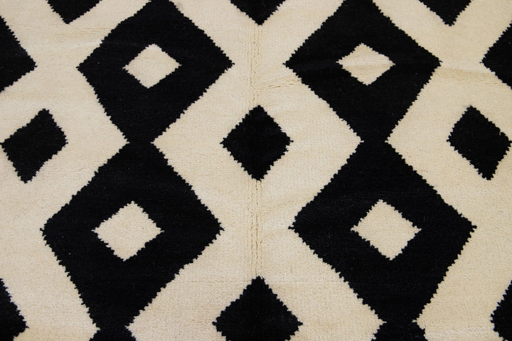 Modern Moroccan Wool Rug 9 X 12