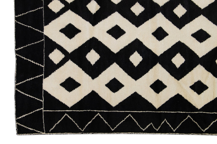 Modern Moroccan Wool Rug 9 X 12