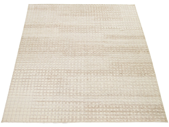 Modern Moroccan Wool Rug 9 X 12