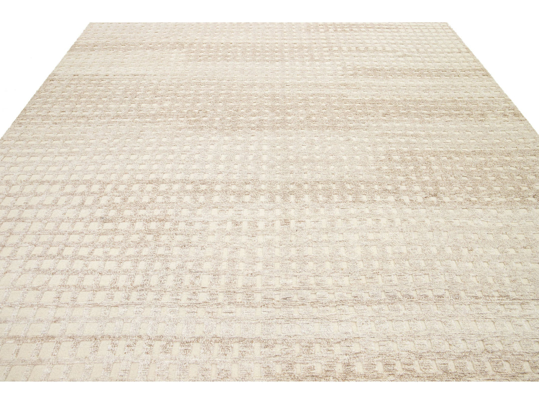 Modern Moroccan Wool Rug 9 X 12