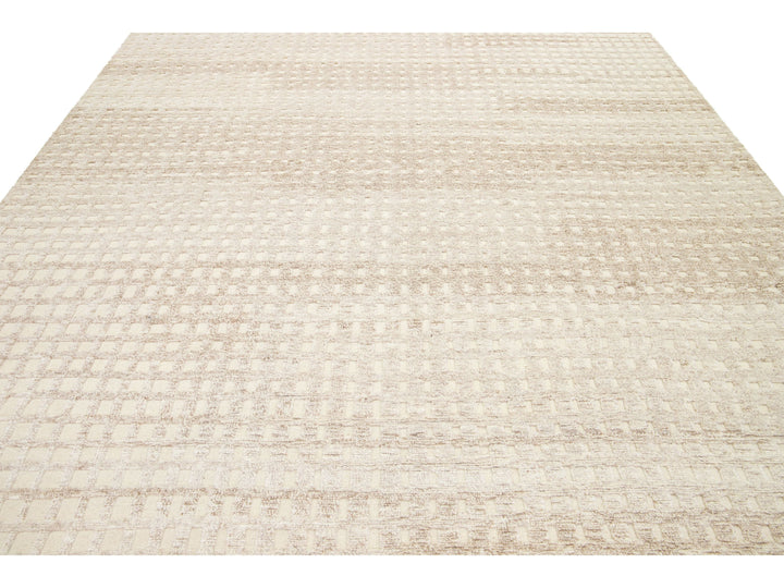 Modern Moroccan Wool Rug 9 X 12