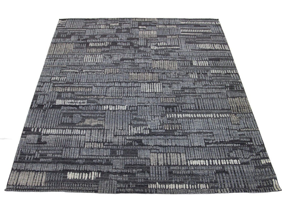 Modern Moroccan Wool Rug 9 X 12