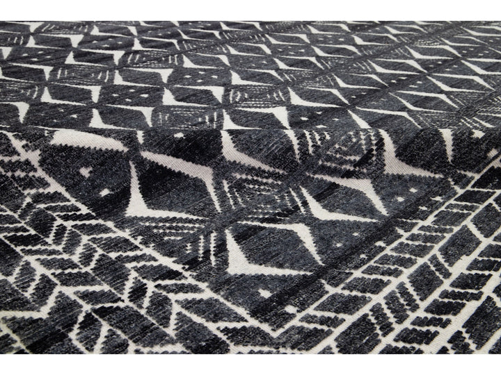 Modern Moroccan Wool Rug 12 X 15