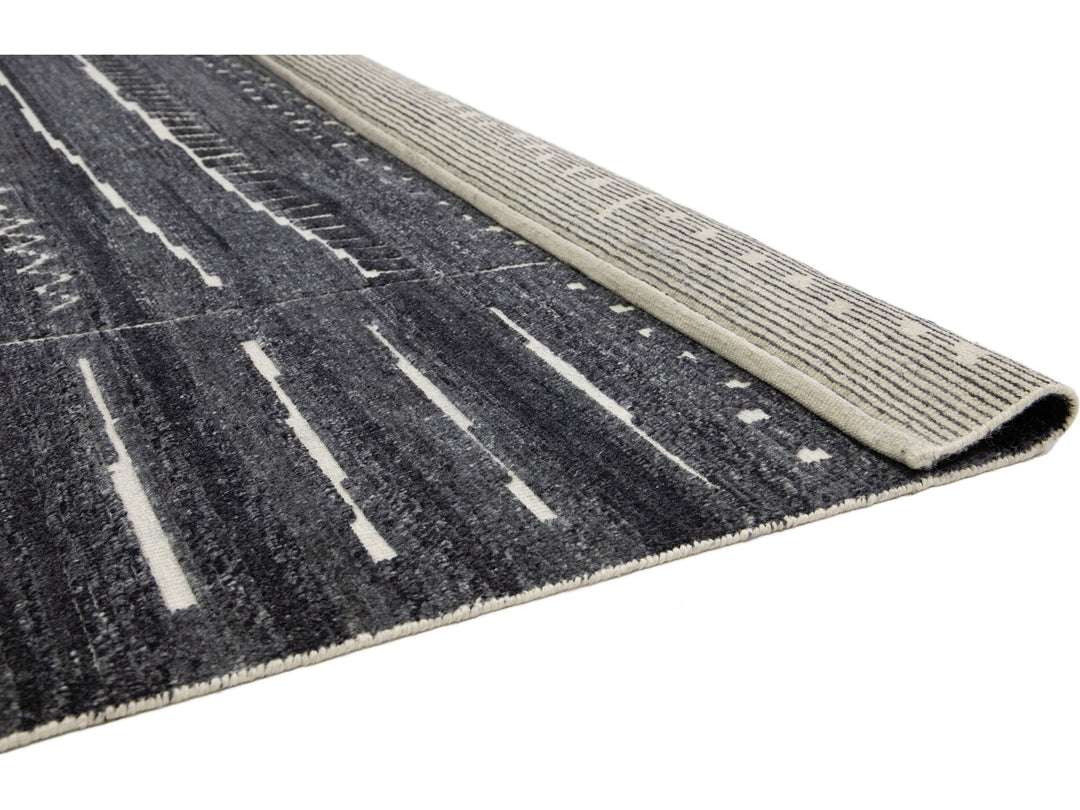 Modern Moroccan Wool Rug 12 X 15