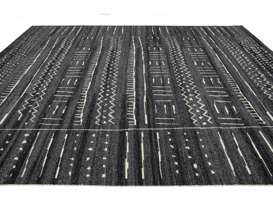Modern Moroccan Wool Rug 12 X 15