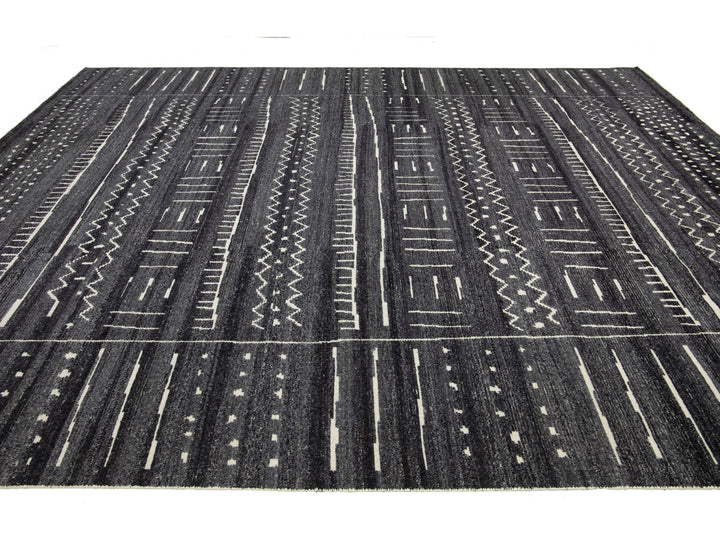 Modern Moroccan Wool Rug 12 X 15