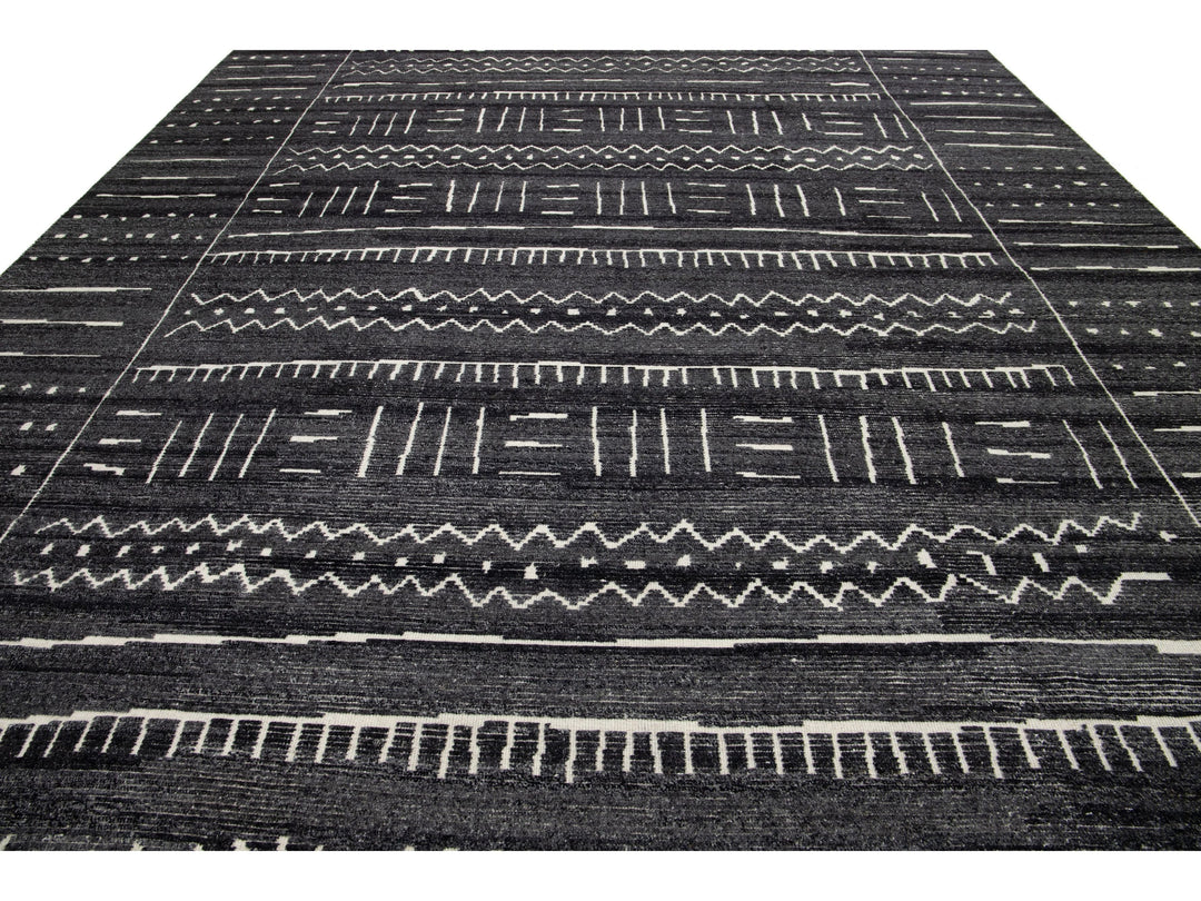 Modern Moroccan Wool Rug 12 X 15
