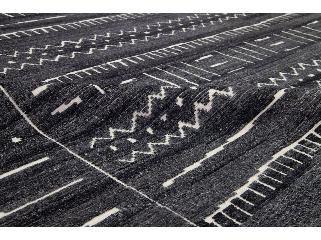 Modern Moroccan Wool Rug 12 X 15