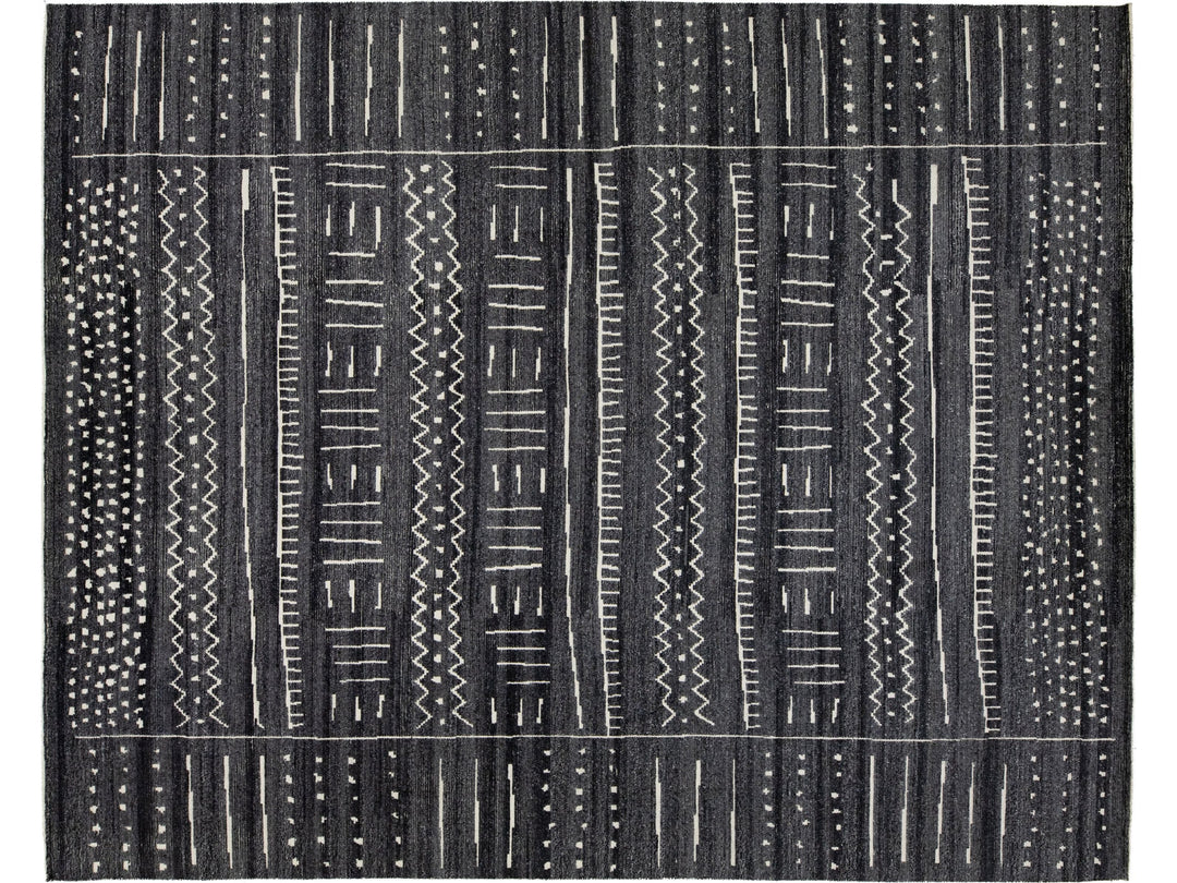 Modern Moroccan Wool Rug 12 X 15