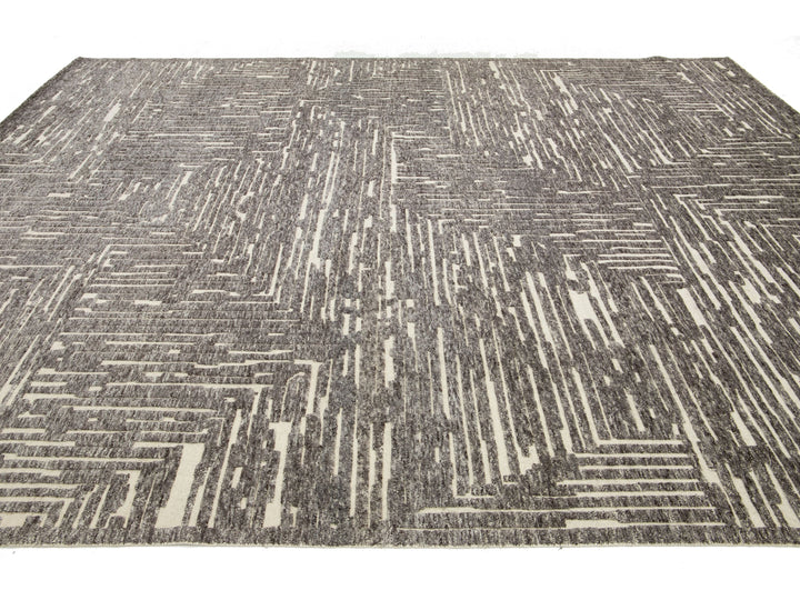 Modern Moroccan Wool Rug 12 X 15