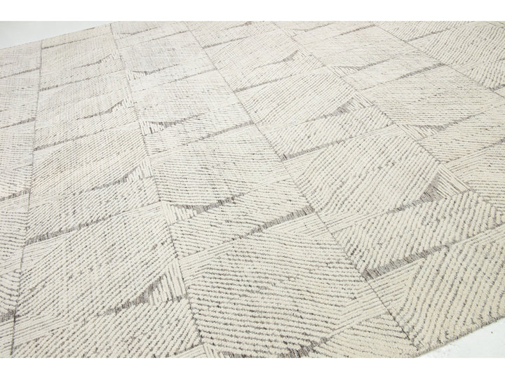 Modern Moroccan Wool Rug 12 X 15