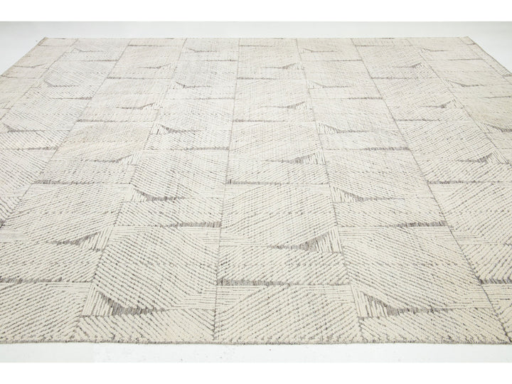 Modern Moroccan Wool Rug 12 X 15