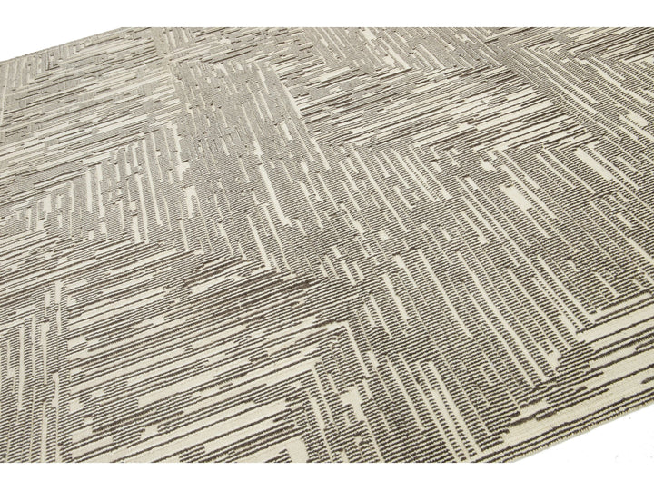 Modern Moroccan Wool Rug 12 X 15