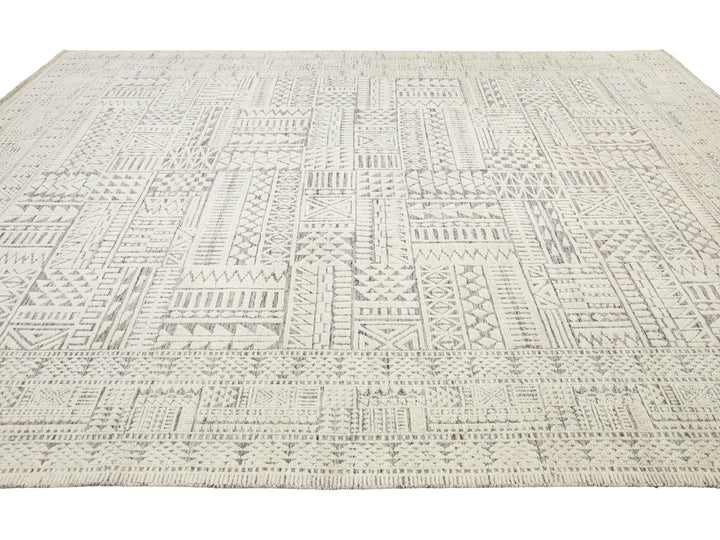 Modern Moroccan Wool Rug 12 X 15