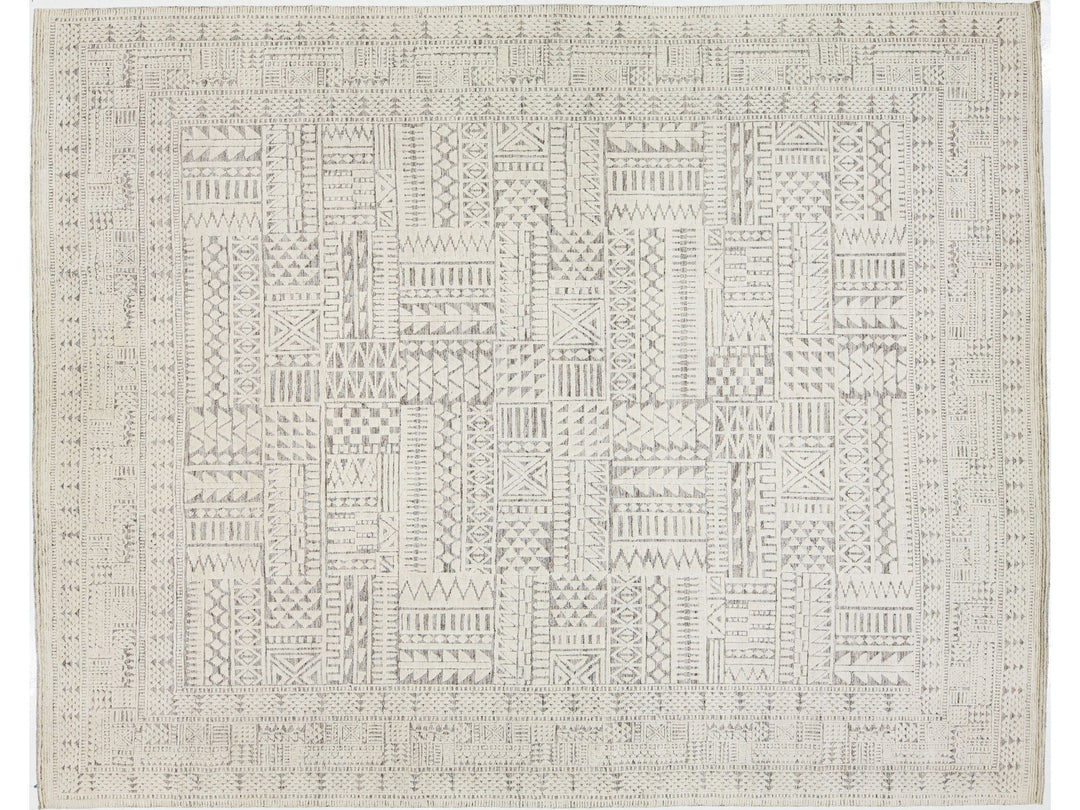Modern Moroccan Wool Rug 12 X 15