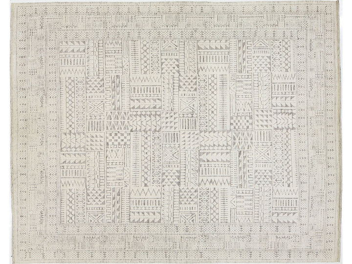 Modern Moroccan Wool Rug 12 X 15