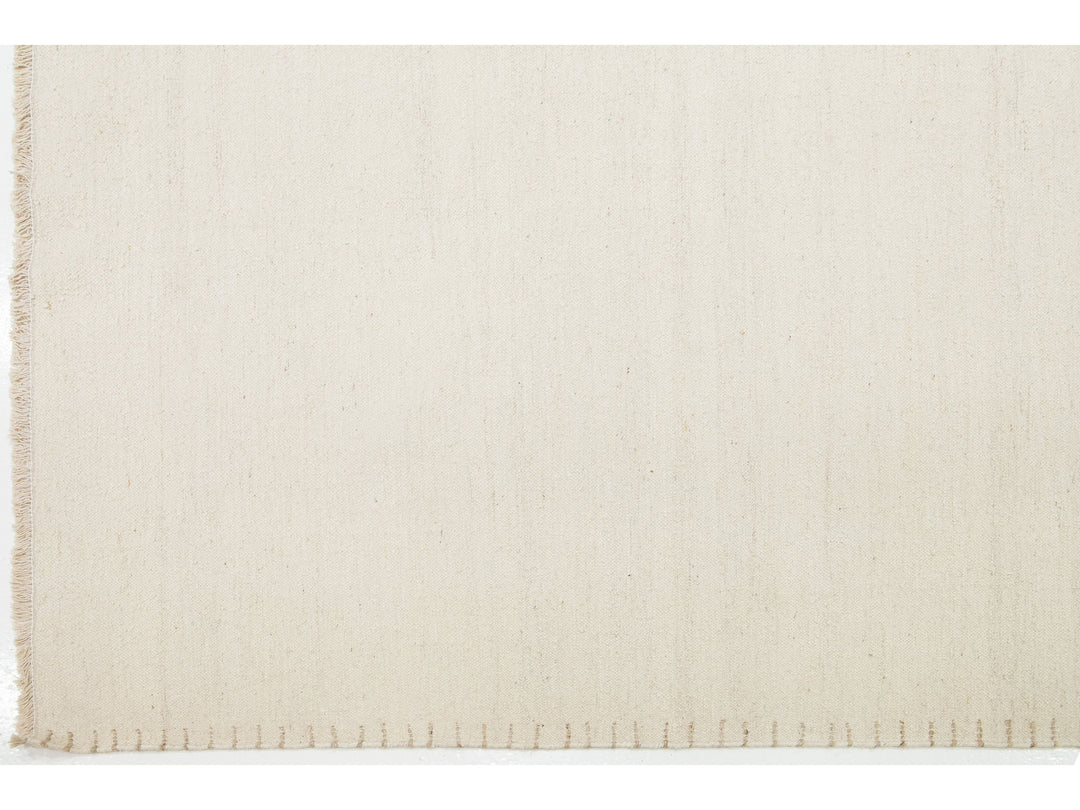 Modern Kilim Flatweave Wool Rug 12 X 15