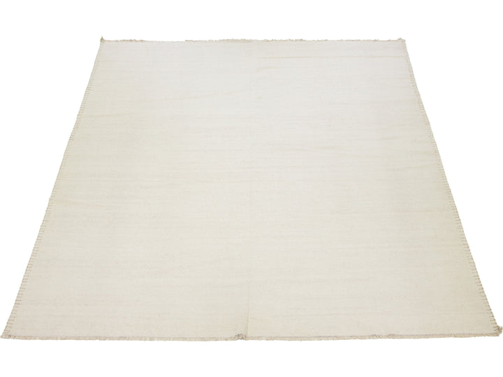 Modern Kilim Flatweave Wool Rug 12 X 15