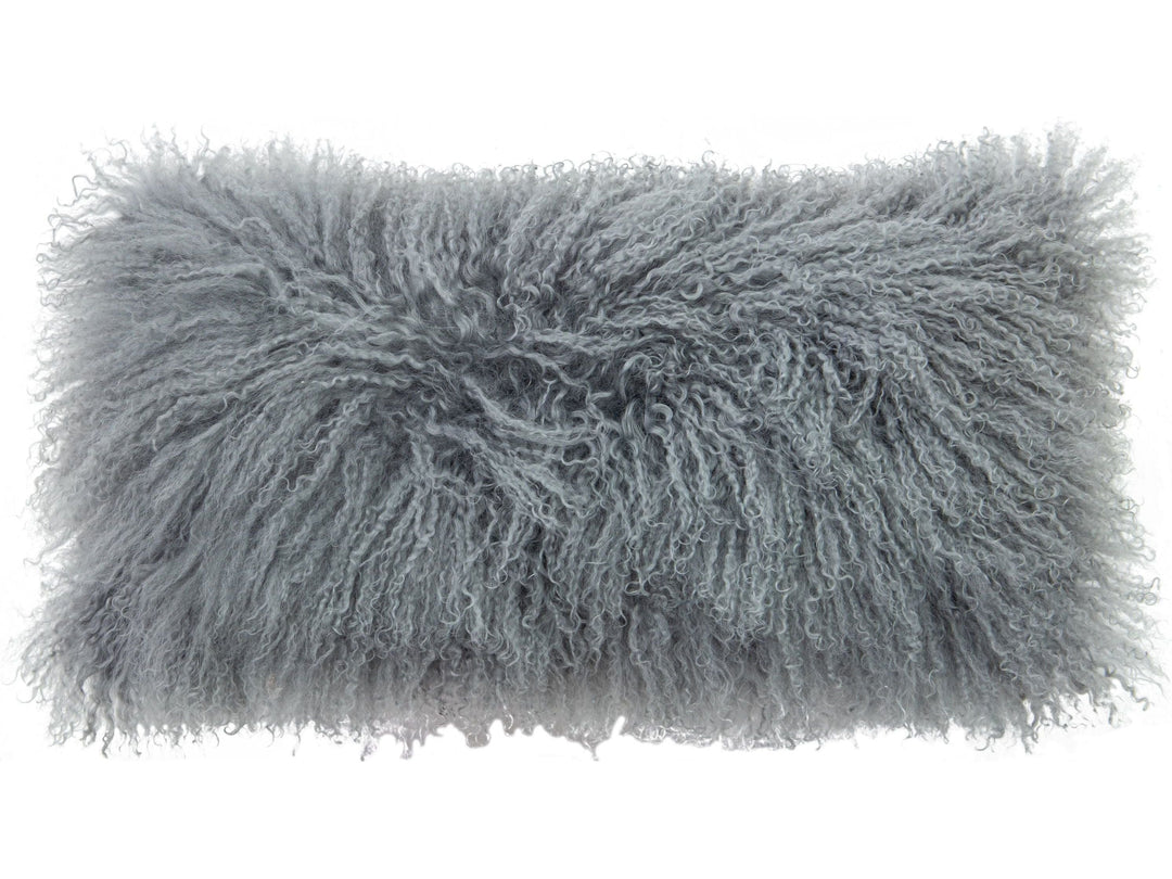 Modern Mongolian Lamb Fur Single Side Pillow