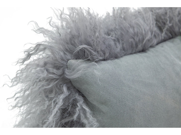 Modern Mongolian Lamb Fur Single Side Pillow