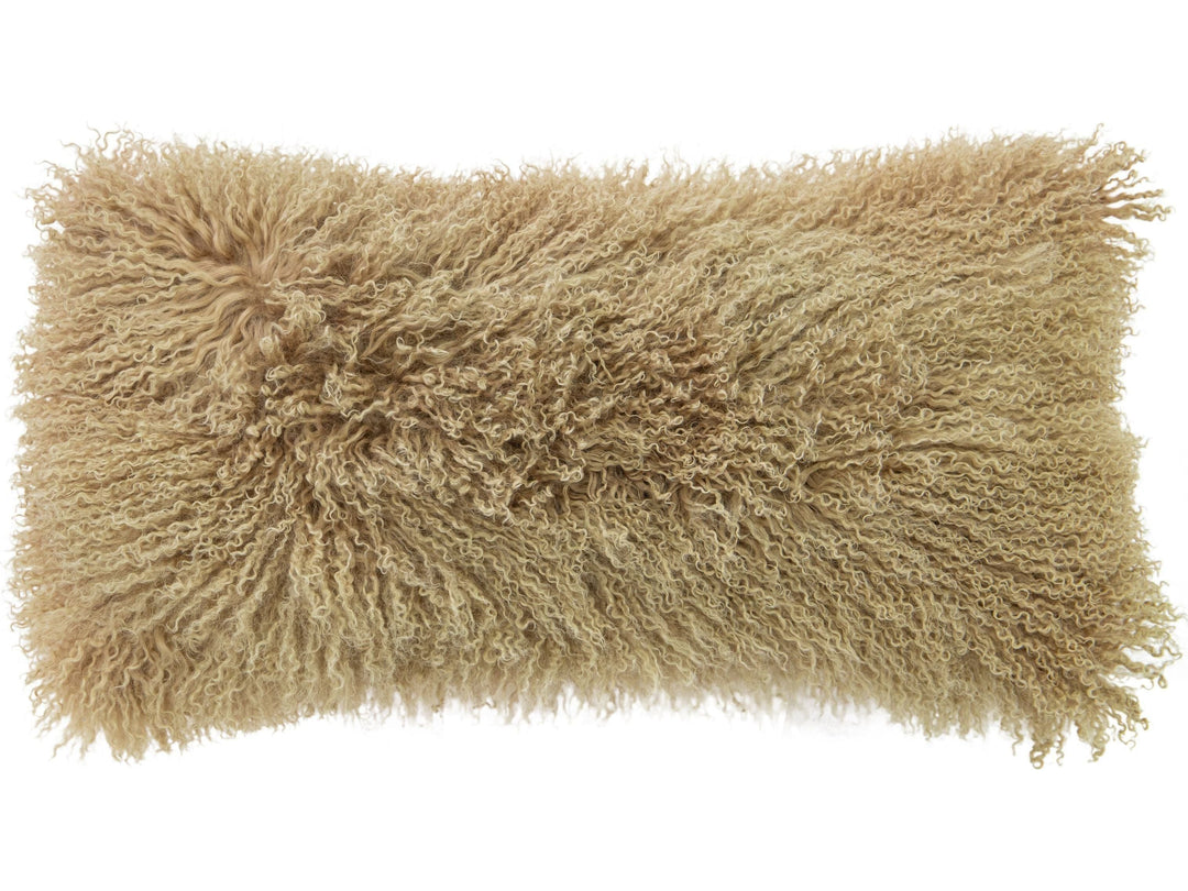 Modern Mongolian Lamb Fur Single Side Pillow