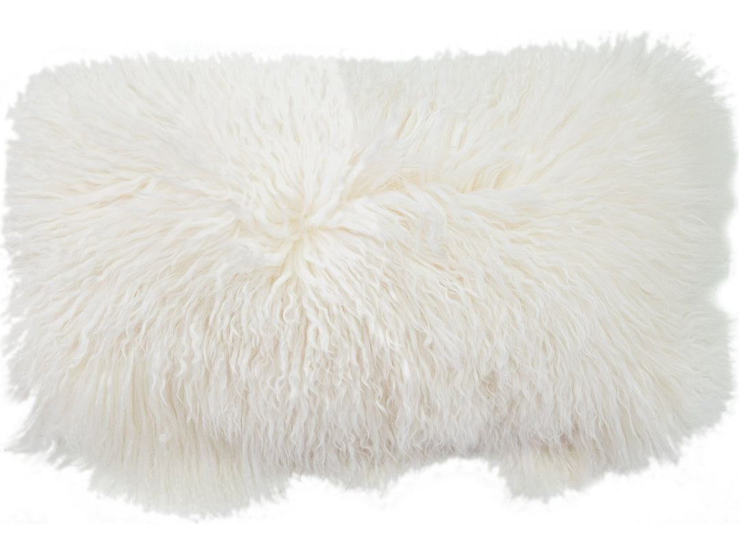 Modern Mongolian Lamb Fur Single Side Pillow