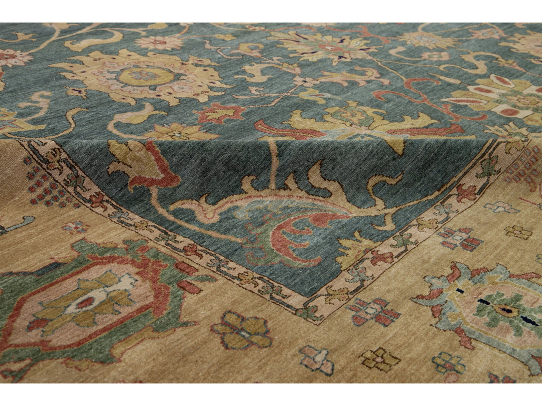 Transitional Egyptian Sultanabad Wool Rug 12 X 23