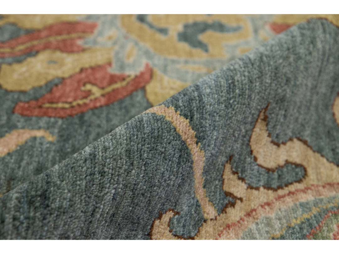 Transitional Egyptian Sultanabad Wool Rug 12 X 23