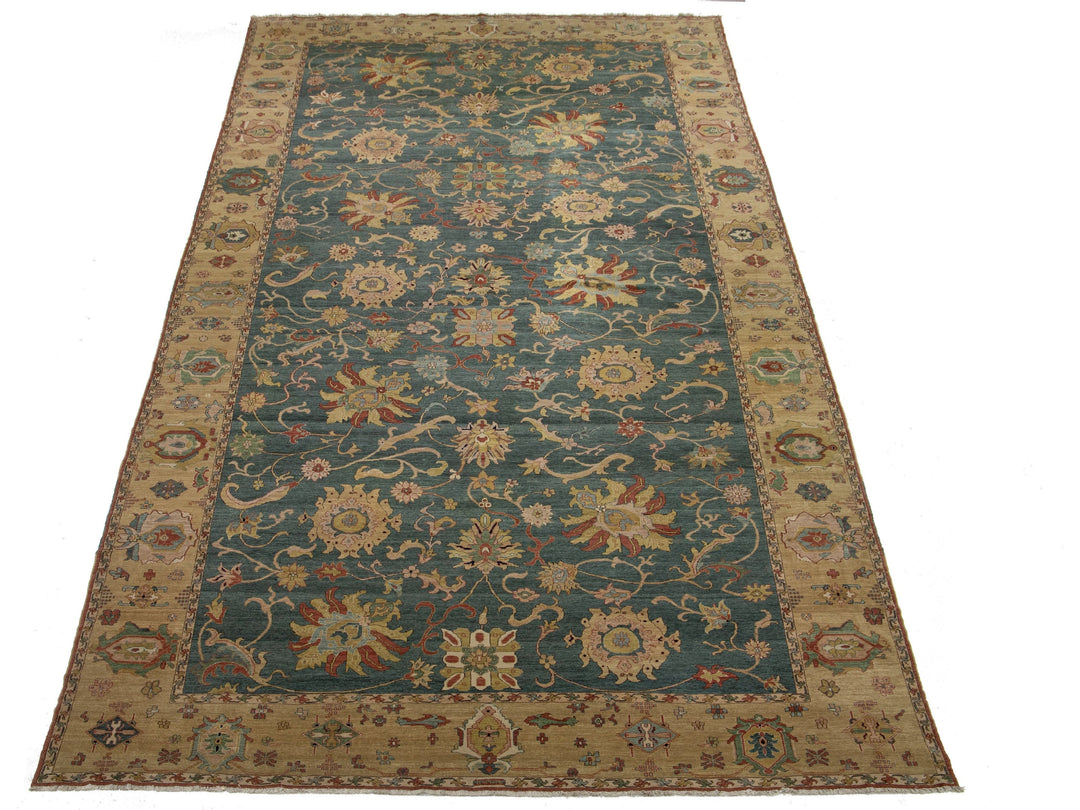 Transitional Egyptian Sultanabad Wool Rug 12 X 23