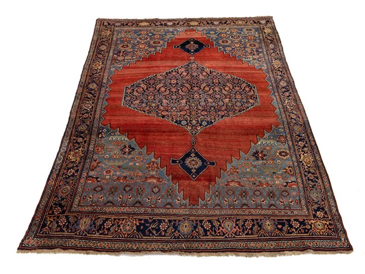 Antique Persian Bidjar Wool Rug 8 X 14
