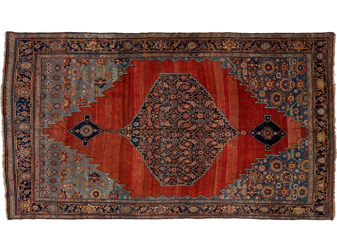Antique Persian Bidjar Wool Rug 8 X 14