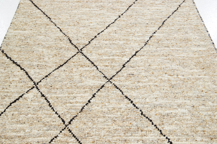 Modern Textured Wool Rug 5 X 8