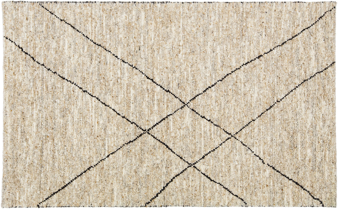 Modern Sasco Collection Wool Rug 5 X 8