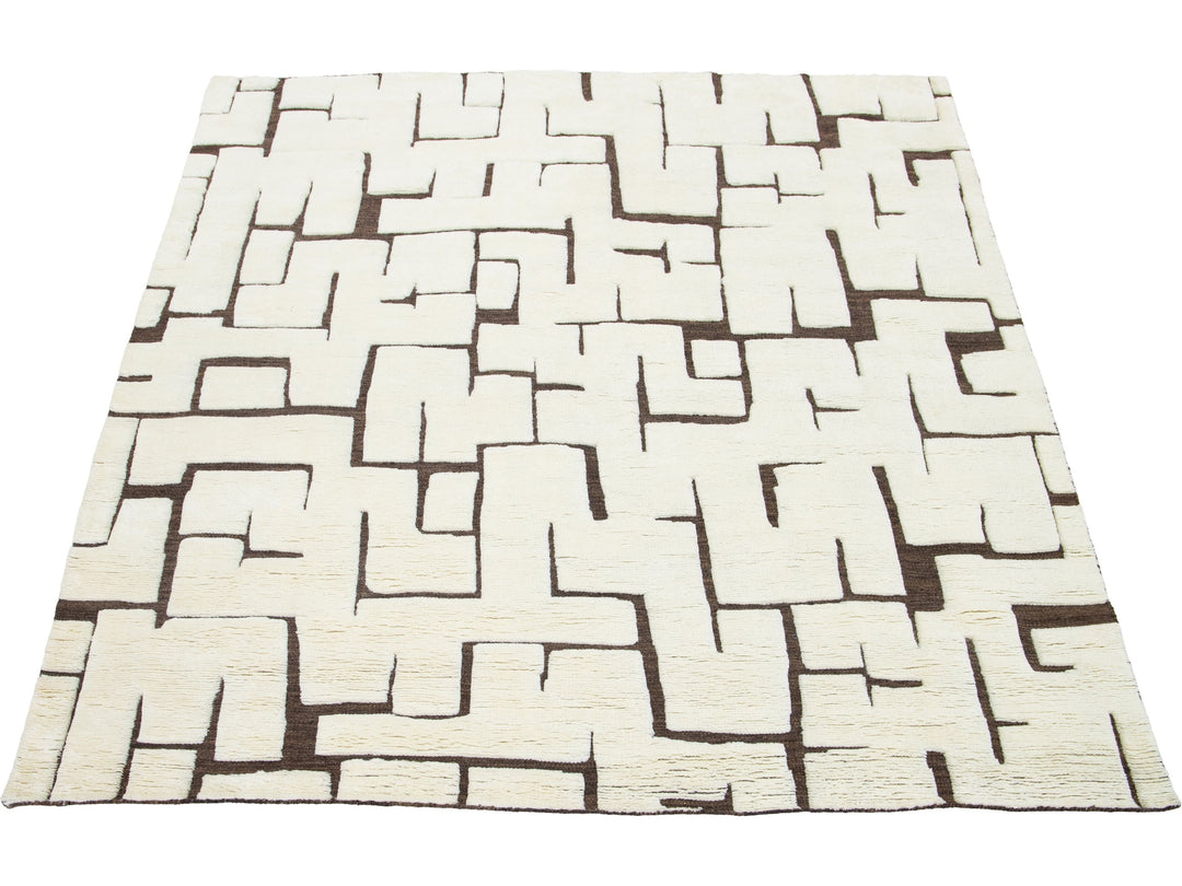 Modern Safi Collection Wool Rug 8 X 10