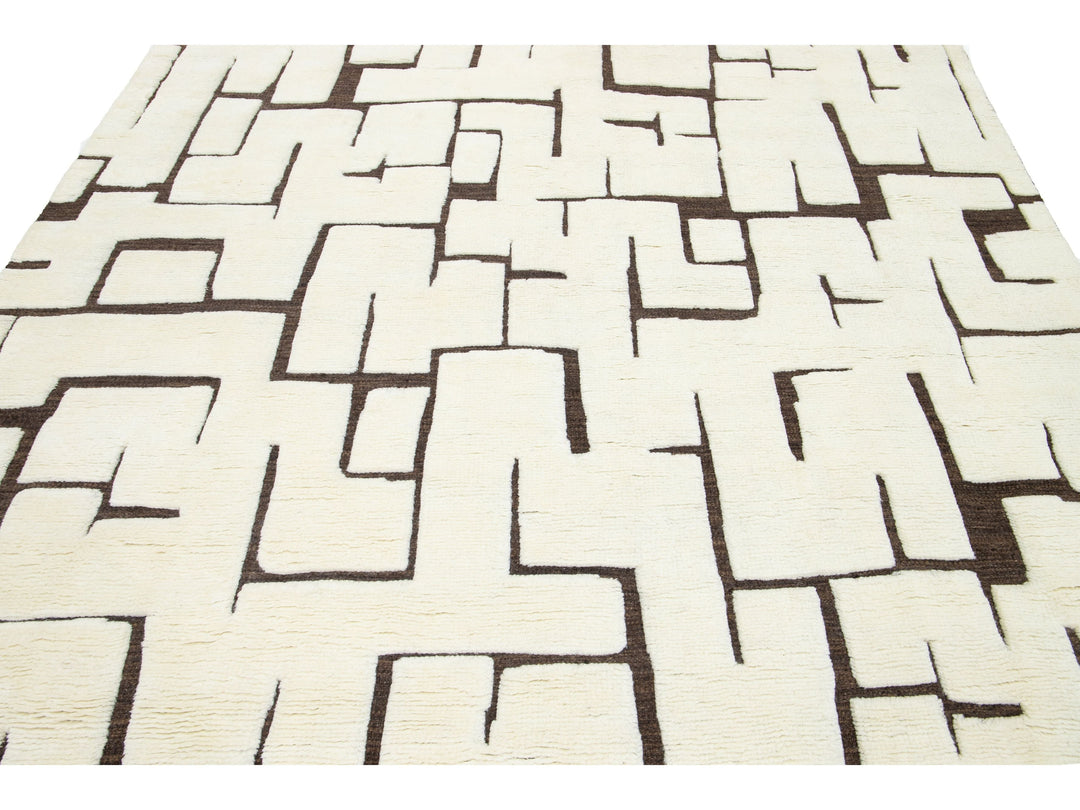 Modern Safi Collection Wool Rug 8 X 10