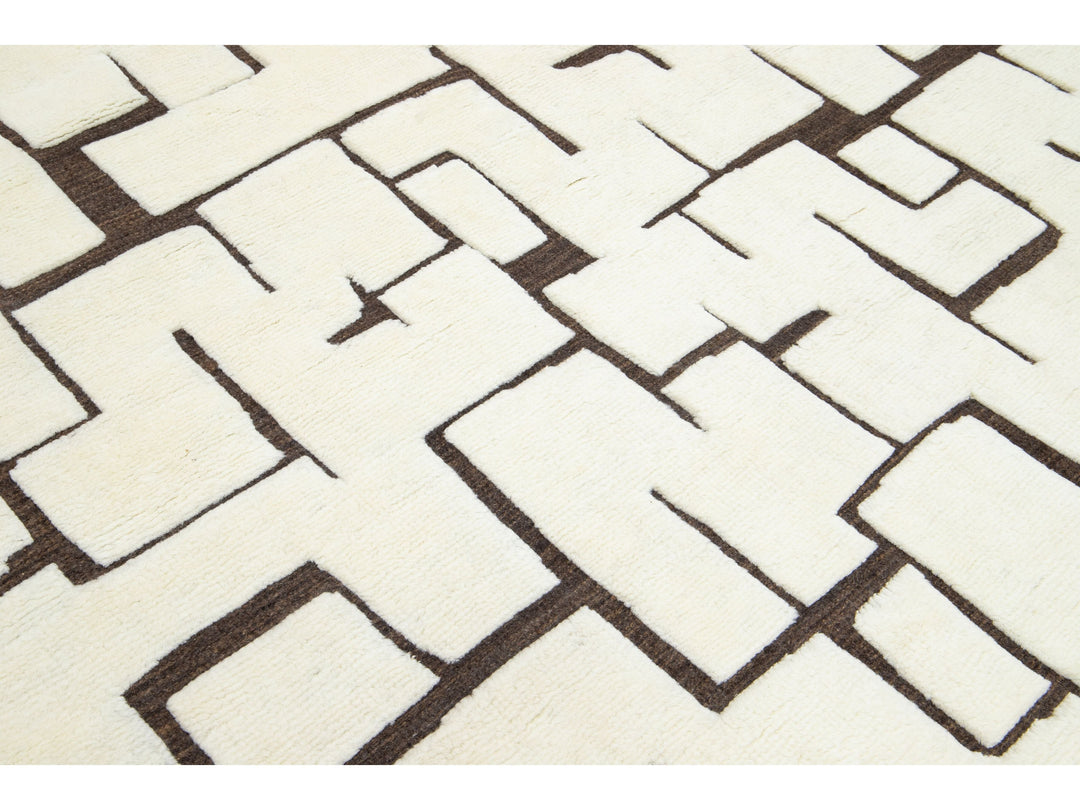 Modern Safi Collection Wool Rug 8 X 10