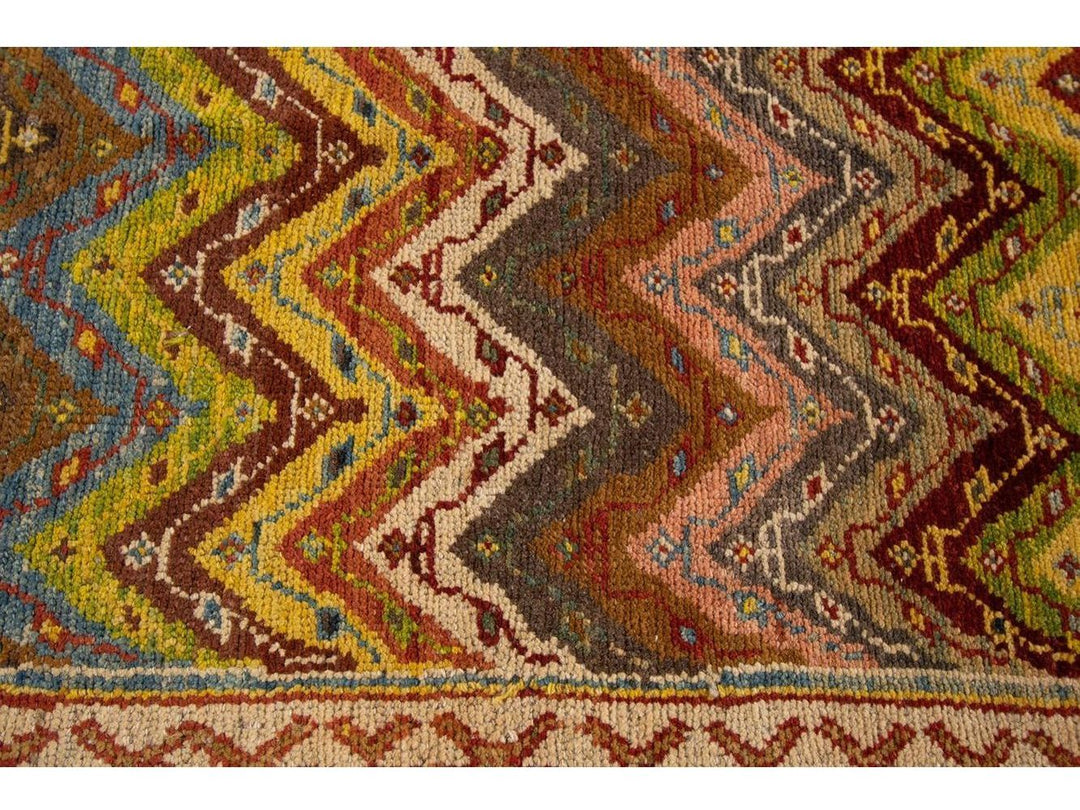 Vintage Persian Tribal Wool Rug 7 X 9