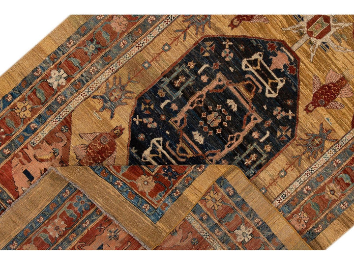 Vintage Bakshaish Tribal Wool Rug 7 X 11