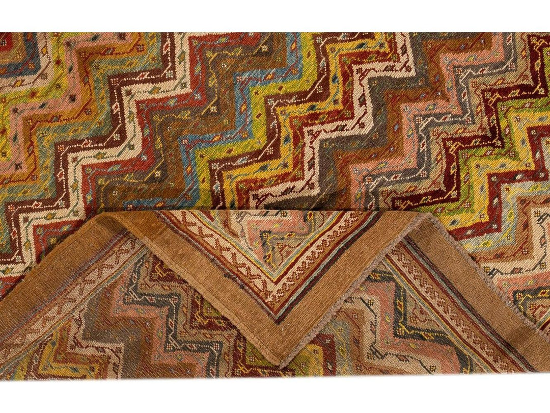 Vintage Persian Tribal Wool Rug 7 X 9