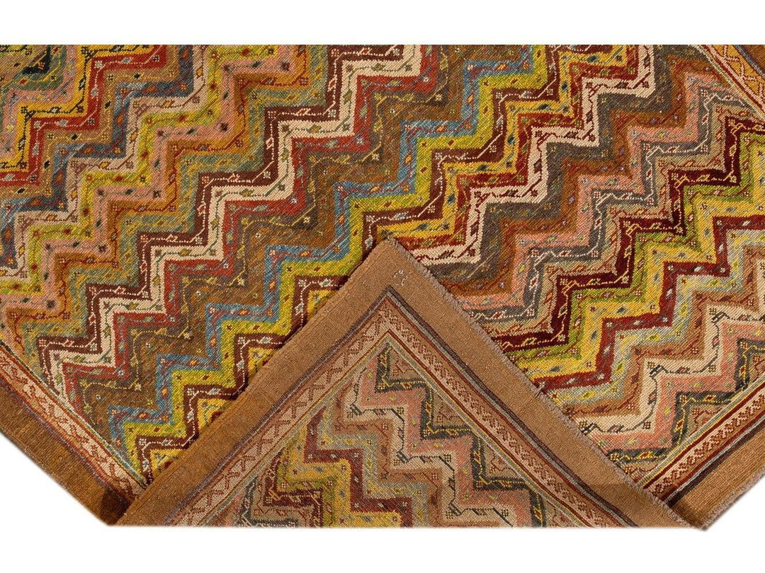 Vintage Persian Tribal Wool Rug 7 X 9