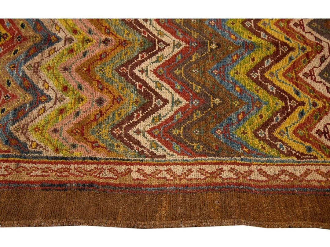 Vintage Persian Tribal Wool Rug 7 X 9