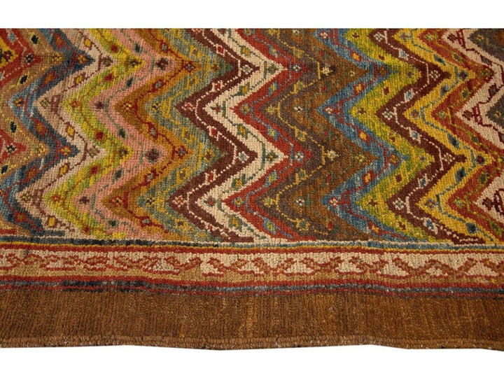 Vintage Persian Tribal Wool Rug 7 X 9
