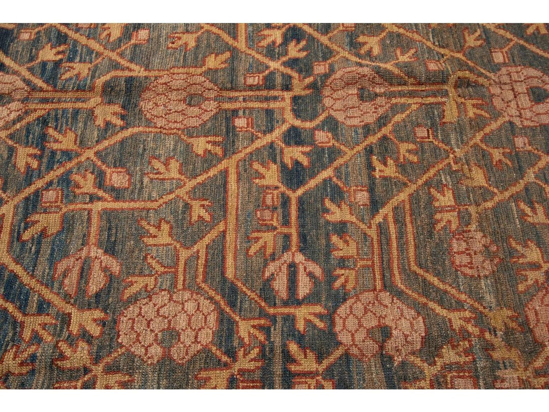 Vintage Khotan Style Tribal Wool Rug 7 X 10
