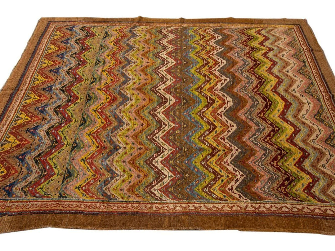 Vintage Persian Tribal Wool Rug 7 X 9