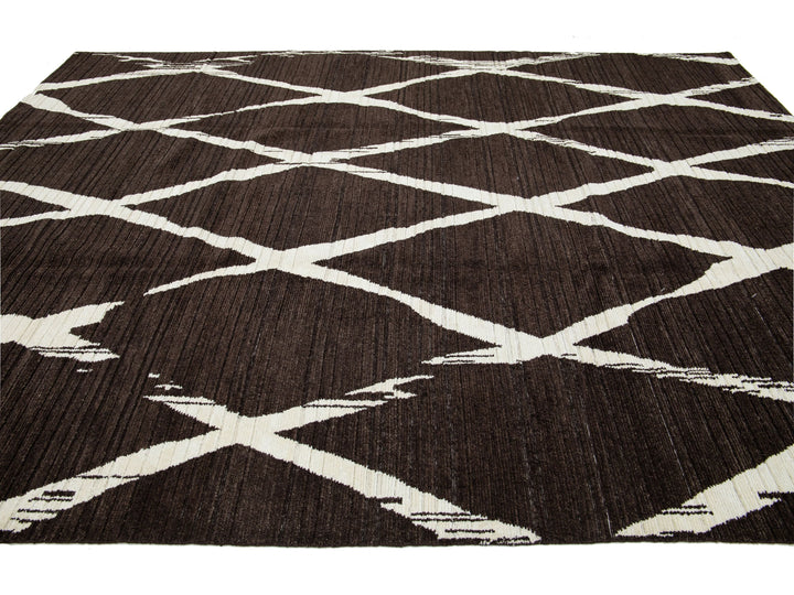 Modern Wool Rug 9 X 12