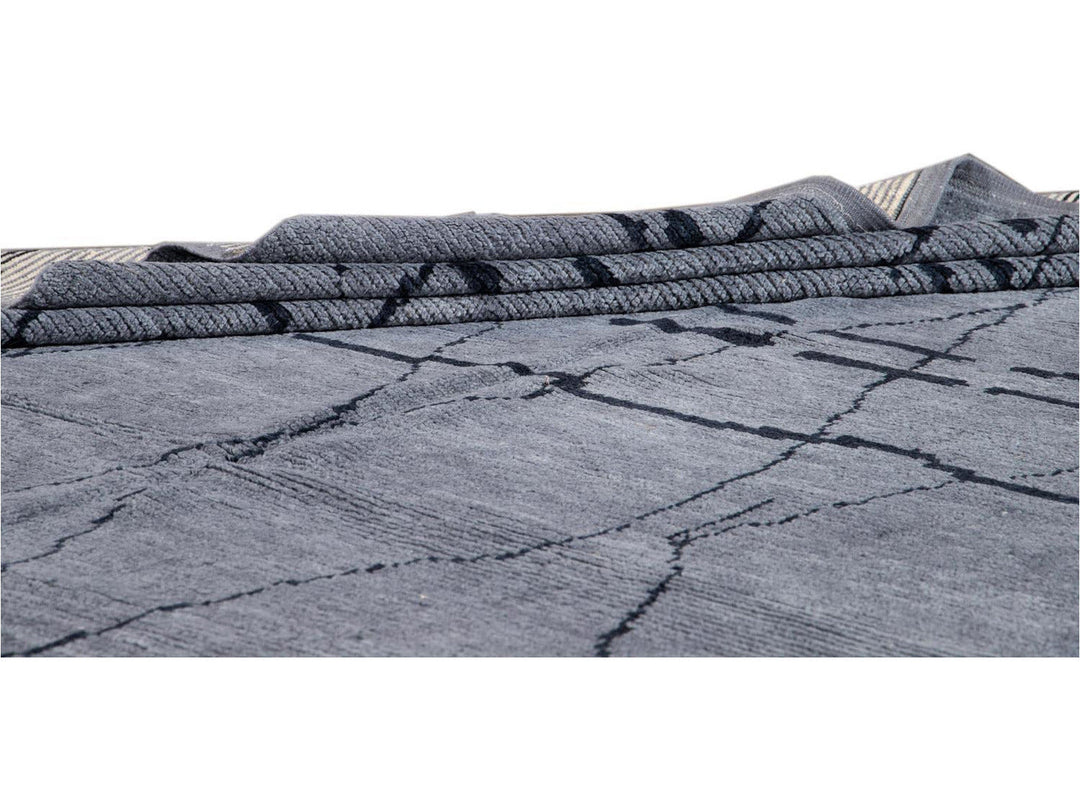 Modern Moroccan Style Wool Rug 8 X 13