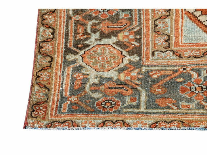 Antique Heriz Persian Wool Rug 9 X 12