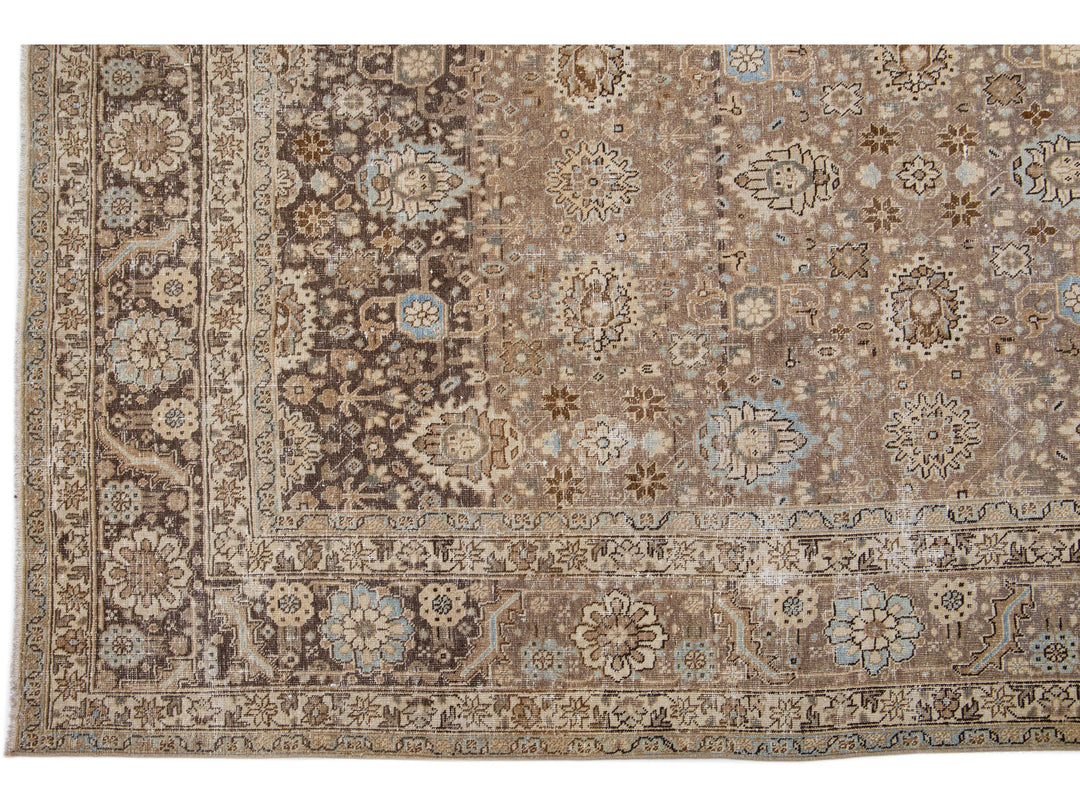 Antique Persian Tabriz Wool Rug 9 X 12