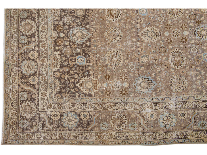 Antique Persian Tabriz Wool Rug 9 X 12