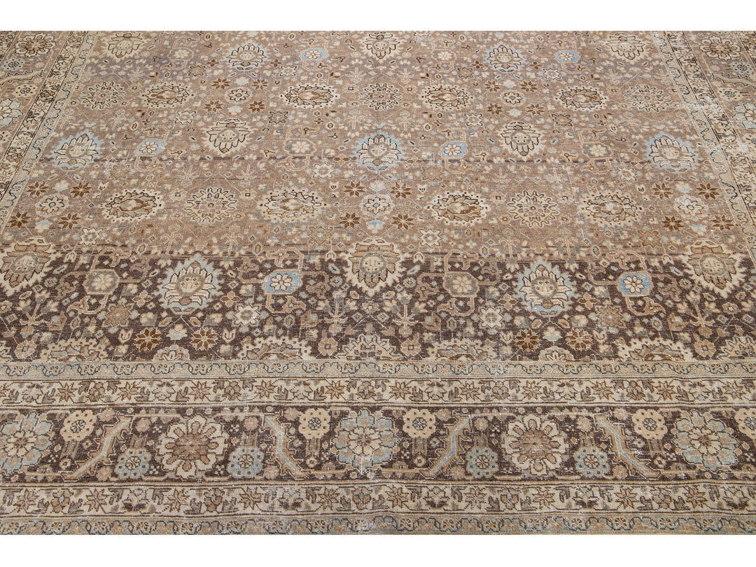 Antique Persian Tabriz Wool Rug 9 X 12